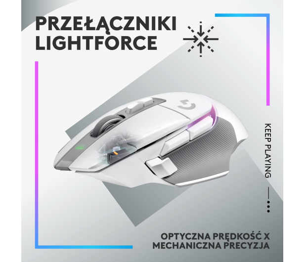 LOGITECH G502 X PLUS Biała - 1066486 - zdjęcie 8